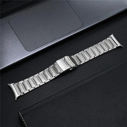 For Samsung Galaxy Watch Ultra 47mm Safety Buckle Titanium Alloy Strap Replacement Watch Band