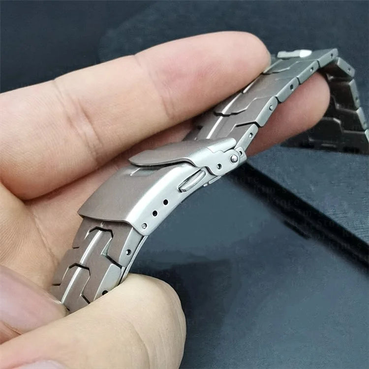For Samsung Galaxy Watch Ultra 47mm Titanium Alloy Strap Replacement Watch Band with Safety Buckle
