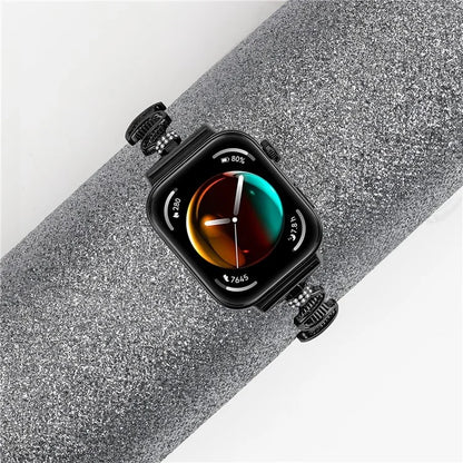 For Huawei Watch Fit 3 Rhinestone Decor Wave Shape Sliding Bracelet Watch Strap