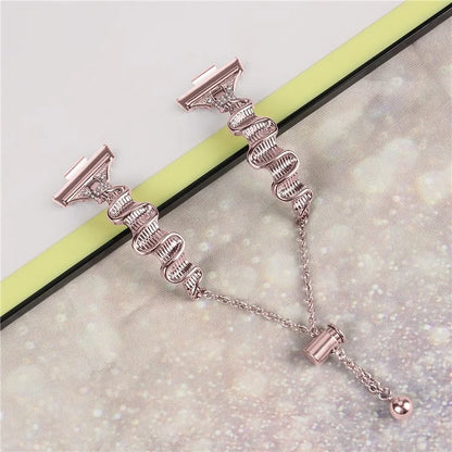 For Huawei Watch Fit 3 Rhinestone Decor Wave Shape Sliding Bracelet Watch Strap