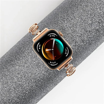For Huawei Watch Fit 3 Rhinestone Decor Wave Shape Sliding Bracelet Watch Strap