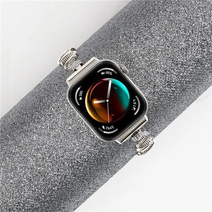 For Huawei Watch Fit 3 Rhinestone Decor Wave Shape Sliding Bracelet Watch Strap