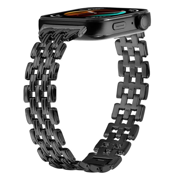 For Huawei Watch Fit 3 Hollow 5-Bead Watch Band Metal Wrist Strap Replacement