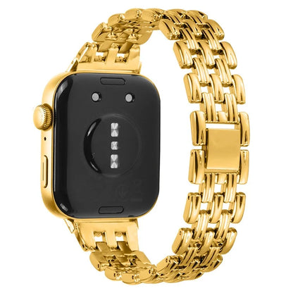 For Huawei Watch Fit 3 Hollow 5-Bead Watch Band Metal Wrist Strap Replacement