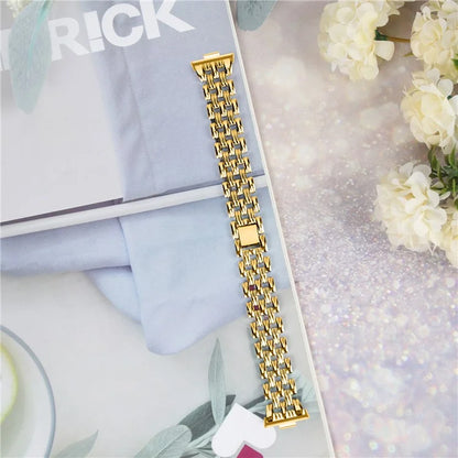 For Huawei Watch Fit 3 Hollow 5-Bead Watch Band Metal Wrist Strap Replacement