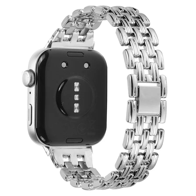 For Huawei Watch Fit 3 Hollow 5-Bead Watch Band Metal Wrist Strap Replacement