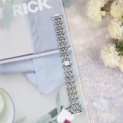 For Huawei Watch Fit 3 Hollow 5-Bead Watch Band Metal Wrist Strap Replacement