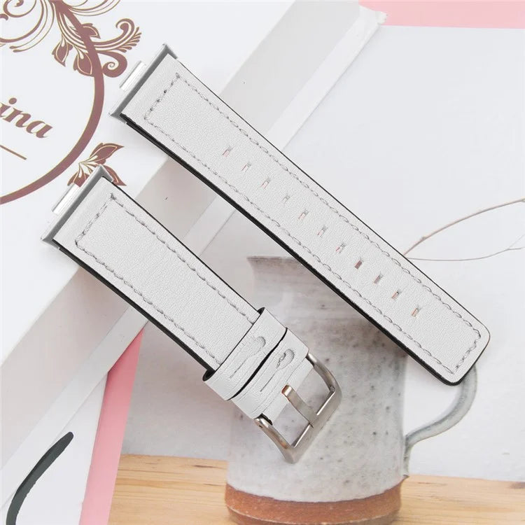 For Huawei Watch Fit 3 Watch Strap Stitching Lines Genuine Cow Leather Wrist Band