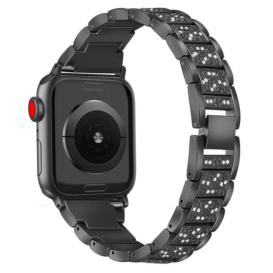 For Apple Watch Series 10 42mm / 9 8 7 41mm / SE (2023) SE (2022) SE 6 5 4 40mm / 3 2 1 38mm S Pattern Metal Strap