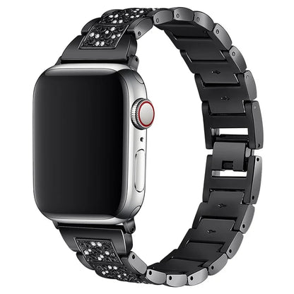 For Apple Watch Series 10 42mm / 9 8 7 41mm / SE (2023) SE (2022) SE 6 5 4 40mm / 3 2 1 38mm S Pattern Metal Strap