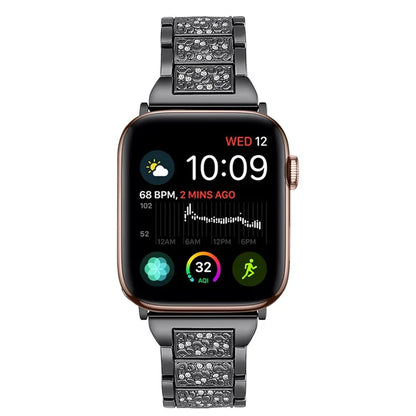 For Apple Watch Series 10 42mm / 9 8 7 41mm / SE (2023) SE (2022) SE 6 5 4 40mm / 3 2 1 38mm S Pattern Metal Strap