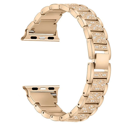 For Apple Watch Series 10 42mm / 9 8 7 41mm / SE (2023) SE (2022) SE 6 5 4 40mm / 3 2 1 38mm S Pattern Metal Strap