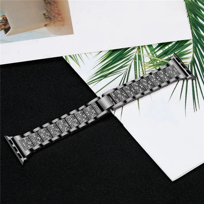 For Apple Watch 10 46mm / Ultra 2 / Ultra 49mm / 9 8 7 45mm / SE (2023) SE (2022) SE 6 5 4 44mm / 3 2 1 42mm S Pattern Metal Strap