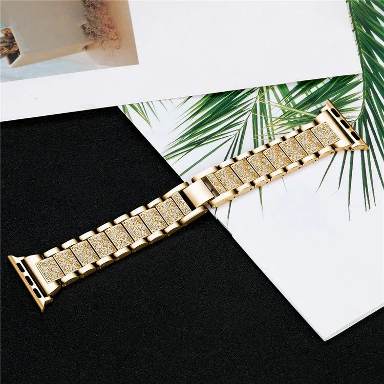 For Apple Watch 10 46mm / Ultra 2 / Ultra 49mm / 9 8 7 45mm / SE (2023) SE (2022) SE 6 5 4 44mm / 3 2 1 42mm S Pattern Metal Strap