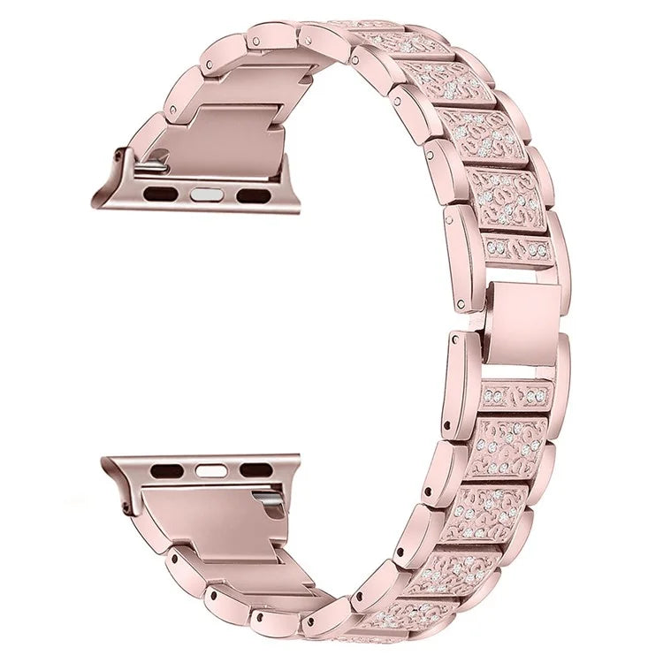 For Apple Watch 10 46mm / Ultra 2 / Ultra 49mm / 9 8 7 45mm / SE (2023) SE (2022) SE 6 5 4 44mm / 3 2 1 42mm S Pattern Metal Strap