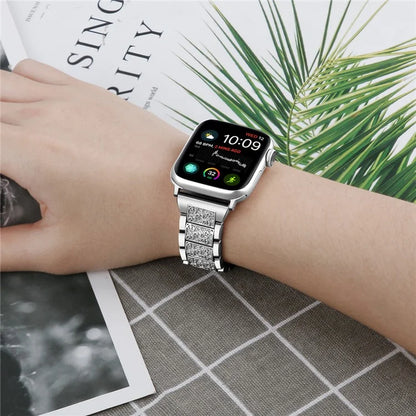For Apple Watch 10 46mm / Ultra 2 / Ultra 49mm / 9 8 7 45mm / SE (2023) SE (2022) SE 6 5 4 44mm / 3 2 1 42mm S Pattern Metal Strap