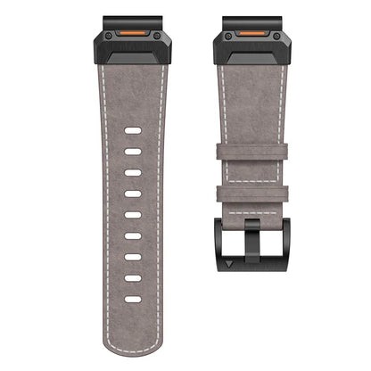 For Garmin Fenix 3 / 5 / 5X / 6X / 7X 26mm Universal Genuine Cow Leather Watch Band Replacement Strap