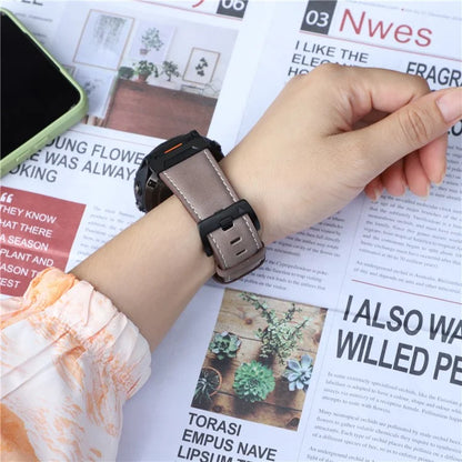 For Garmin Fenix 3 / 5 / 5X / 6X / 7X 26mm Universal Genuine Cow Leather Watch Band Replacement Strap