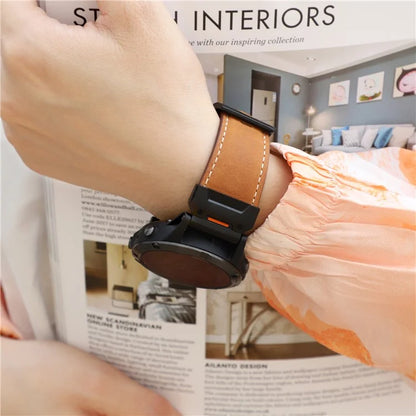 For Garmin Fenix 3 / 5 / 5X / 6X / 7X 26mm Universal Genuine Cow Leather Watch Band Replacement Strap