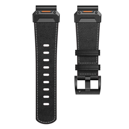 For Garmin Fenix 3 / 5 / 5X / 6X / 7X 22mm Universal Smart Watch Genuine Cow Leather Band Replacement Strap
