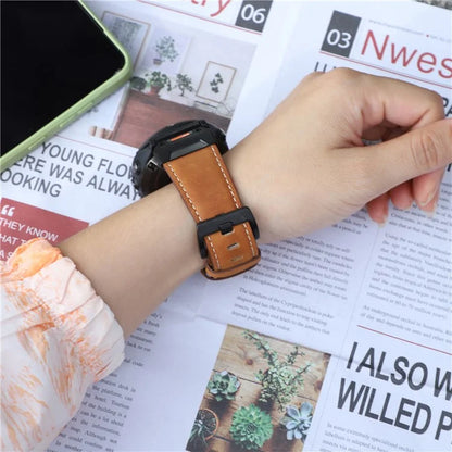 For Garmin Fenix 3 / 5 / 5X / 6X / 7X 22mm Universal Smart Watch Genuine Cow Leather Band Replacement Strap
