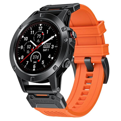 For Garmin Fenix 3 / 5 / 5X / 6X / 7X Soft Rubber Replacement Strap 26mm Universal Smart Watch Wrist Band
