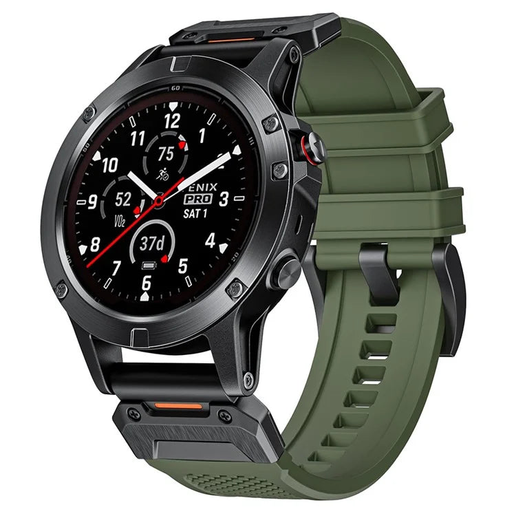 For Garmin Fenix 3 / 5 / 5X / 6X / 7X Replacement Strap 22mm Universal Smart Watch Soft Rubber Wrist Band
