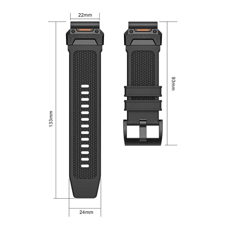 For Garmin Fenix 3 / 5 / 5X / 6X / 7X Replacement Strap 22mm Universal Smart Watch Soft Rubber Wrist Band