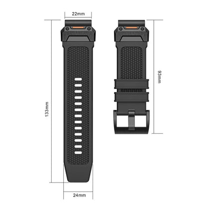 For Garmin Fenix 3 / 5 / 5X / 6X / 7X Replacement Strap 22mm Universal Smart Watch Soft Rubber Wrist Band