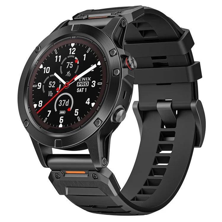 For Garmin Fenix 3 / 5 / 5X / 6X / 7X Smart Watch Replacement Strap 26mm Universal Fluorubber Wrist Band