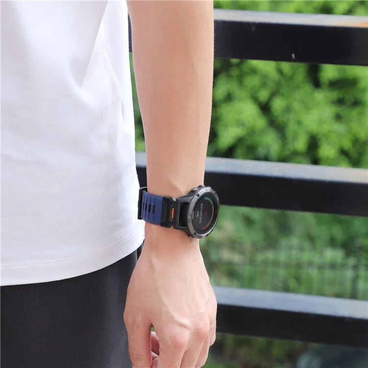 For Garmin Fenix 3 / 5 / 5X / 6X / 7X Smart Watch Replacement Strap 26mm Universal Fluorubber Wrist Band