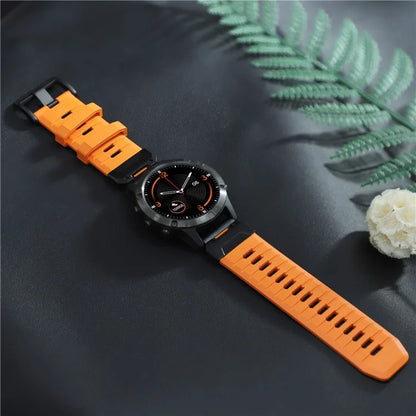 For Garmin Fenix 3 / 5 / 5X / 6X / 7X Replacement Strap 22mm Universal Smart Watch Fluorubber Wrist Band