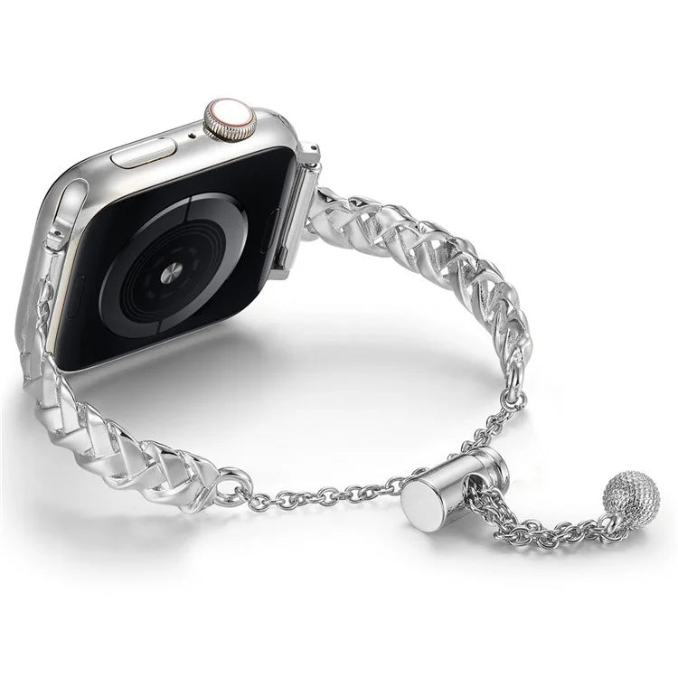 For Apple Watch Series 10 42mm / 9 8 7 41mm / SE (2023) SE (2022) SE 6 5 4 40mm / 3 2 1 38mm Glossy Copper Wrist Band X-Shape Watch Strap