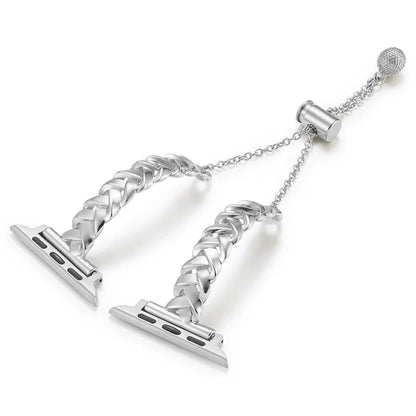 For Apple Watch 10 46mm / Ultra 2 / Ultra 49mm / 9 8 7 45mm / SE (2023) SE (2022) SE 6 5 4 44mm / 3 2 1 42mm Copper Bracelet X-Shape Design Strap