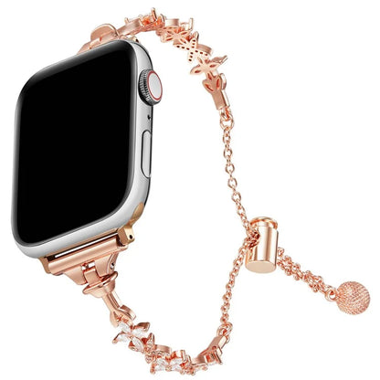 For Apple Watch 10 46mm / Ultra 2 / Ultra 49mm / 9 8 7 45mm / SE (2023) SE (2022) SE 6 5 4 44mm / 3 2 1 42mm Four-Leaf Clover Copper Watch Strap