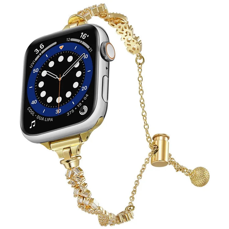 For Apple Watch 10 46mm / Ultra 2 / Ultra 49mm / 9 8 7 45mm / SE (2023) SE (2022) SE 6 5 4 44mm / 3 2 1 42mm Angel Wings Design Copper Watch Strap