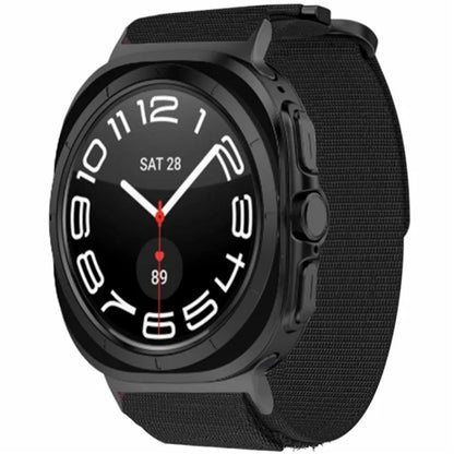 For Samsung Galaxy Watch Ultra 47mm Wrist Strap Magic Tape Nylon Watch Band