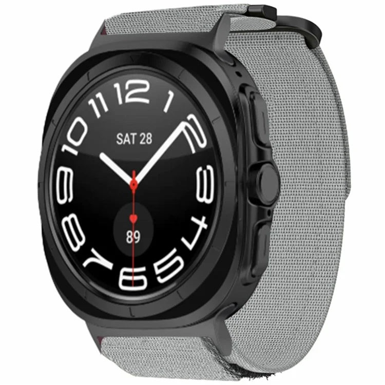 For Samsung Galaxy Watch Ultra 47mm Wrist Strap Magic Tape Nylon Watch Band