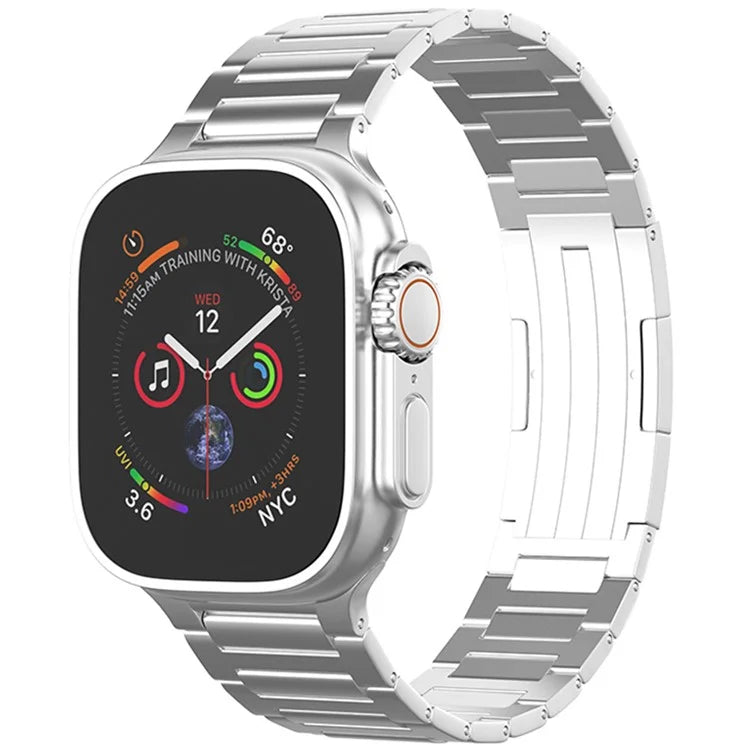For Apple Watch 10 46mm / Ultra 2 / Ultra 49mm / 9 8 7 45mm / SE (2023) SE (2022) SE 6 5 4 44mm / 3 2 1 42mm Replacement Titanium Alloy Watch Strap
