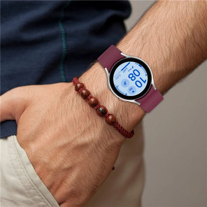 For Samsung Galaxy Watch7 / Watch6 / Watch FE 40mm / Watch 5 / Watch4 Wrist Band Silicone Watch Strap