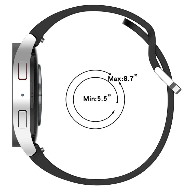 For Samsung Galaxy Watch7 / Watch6 / Watch FE 40mm / Watch 5 / Watch4 Wrist Band Silicone Watch Strap