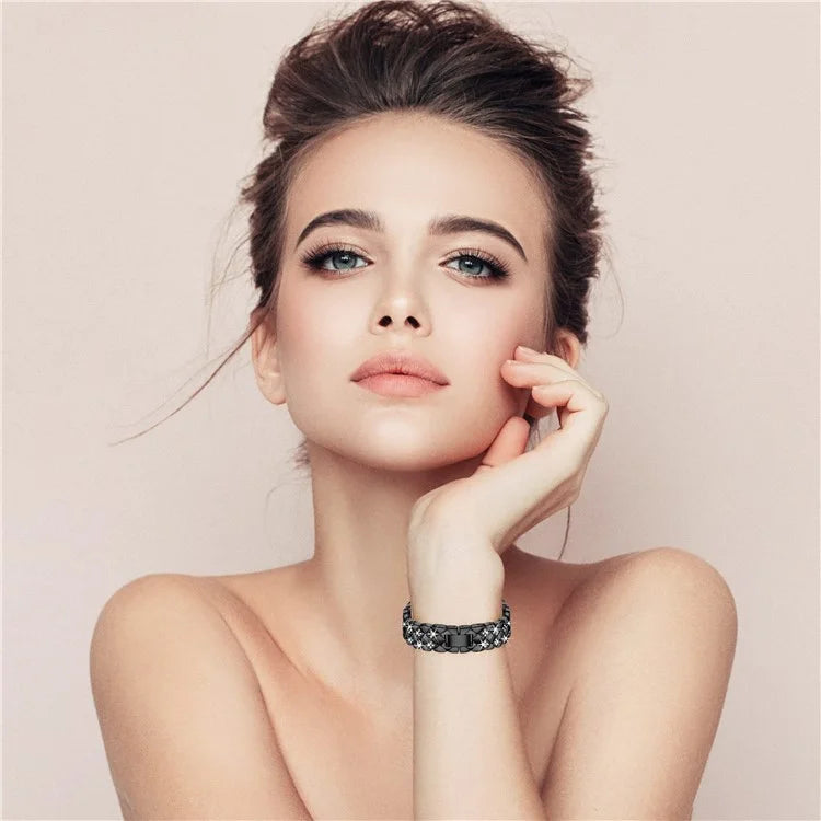For Apple Watch 10 46mm / Ultra 2 / Ultra 49mm / 9 8 7 45mm / SE (2023) SE (2022) SE 6 5 4 44mm / 3 2 1 42mm Rhombus Design Zinc Alloy Watch Strap