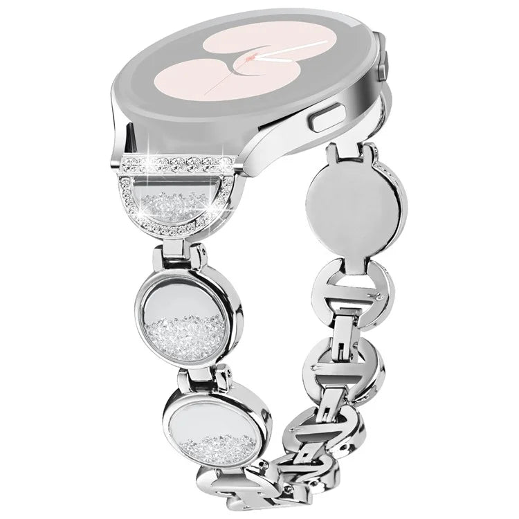 For Samsung Galaxy Watch FE 40mm Band Quicksand Design Metal Watch Strap Bracelet
