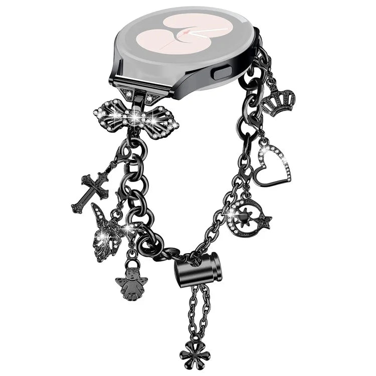 For Samsung Galaxy Watch FE 40mm Smartwatch Strap Metal Charm Wristband Bracelet