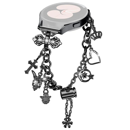 For Samsung Galaxy Watch FE 40mm Smartwatch Strap Metal Charm Wristband Bracelet