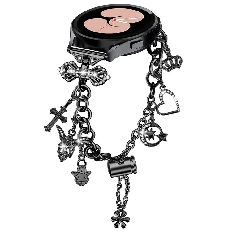 For Samsung Galaxy Watch FE 40mm Smartwatch Strap Metal Charm Wristband Bracelet