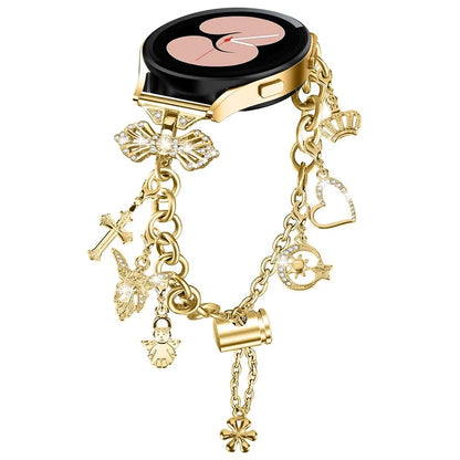 For Samsung Galaxy Watch FE 40mm Smartwatch Strap Metal Charm Wristband Bracelet