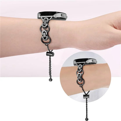 For Samsung Galaxy Watch FE 40mm Smart Watch Band Single Chain Style Metal Bracelet