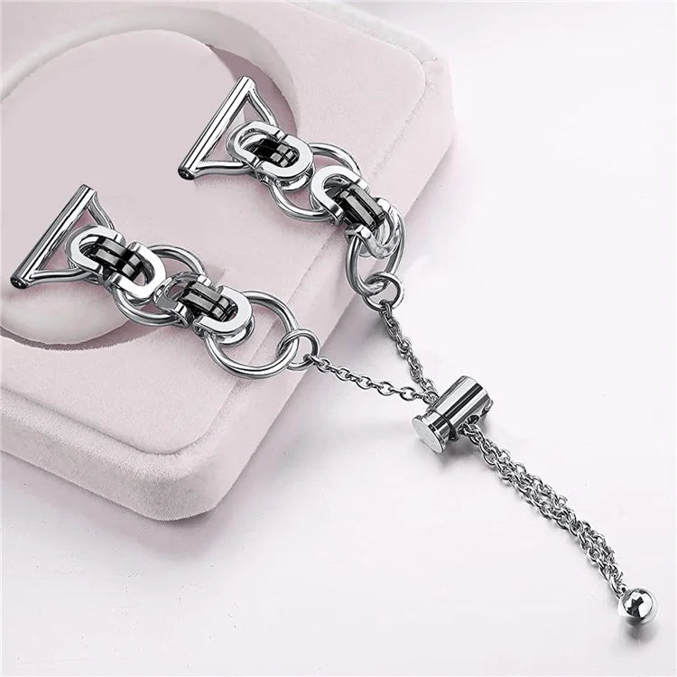 For Samsung Galaxy Watch FE 40mm Smart Watch Band Single Chain Style Metal Bracelet