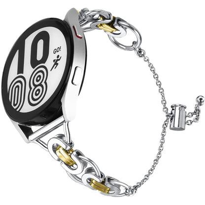For Samsung Galaxy Watch FE 40mm Smart Watch Band Single Chain Style Metal Bracelet